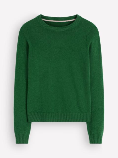 BODEN Elsie Cashmere Crew Sweater-Fresh Green