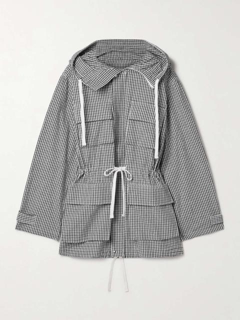 Proenza Schouler Nina hooded gingham cotton and linen-blend jacket