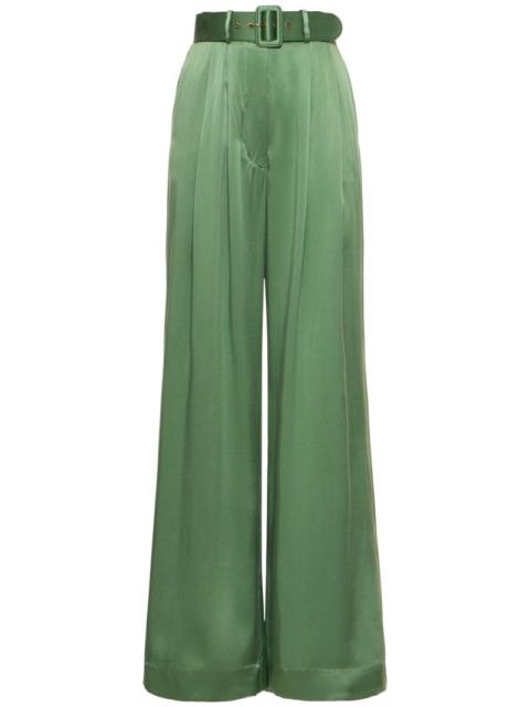 Zimmermann Silk tuck wide pants