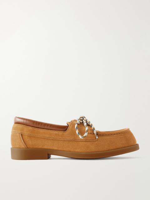 Bottega Veneta Fregat Leather-Trimmed Suede Loafers