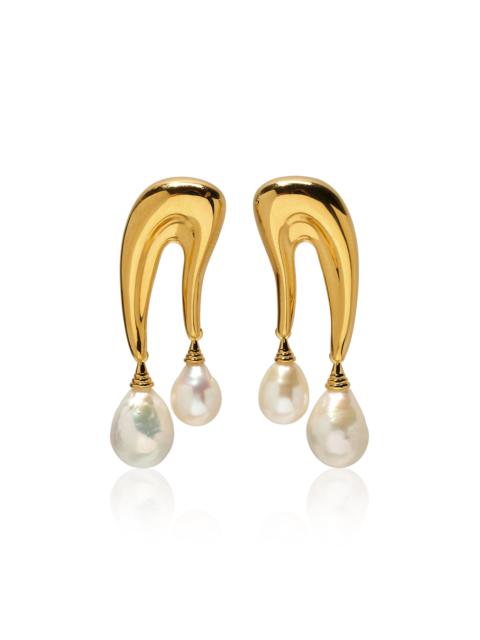 LIZZIE FORTUNATO Sculptura Earrings gold