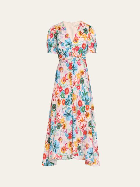 SALONI Lea Printed Long Dress