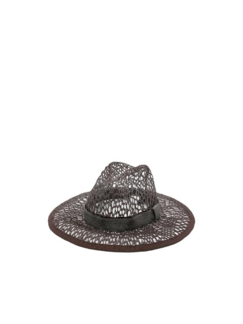 Brunello Cucinelli open-weave wide-brim hat