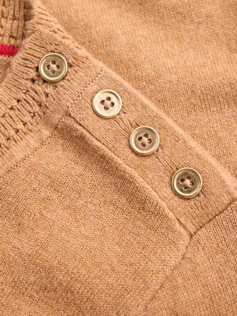 BODEN Briony Stitch Sweater-Camel Melange