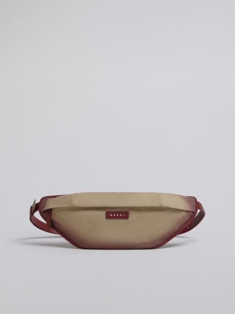 Marni COTTON CANVAS BELT BAG WITH SHOULDER STRAP AND CONTRAST EDGES