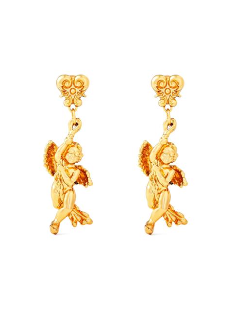 Moschino Cherub Motif Clip On Earrings
