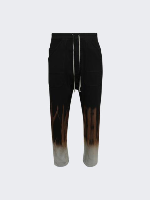 Rick Owens DRKSHDW Classic Drawstring Cargo Pant Black And Terra