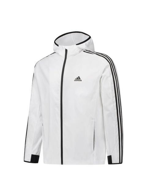 adidas Men's Sport Woven Windbreaker Jacket White GQ0623