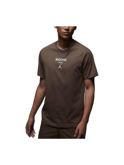 Air Jordan MOCHA Logo T-Shirt 'Brown' FQ6991-274