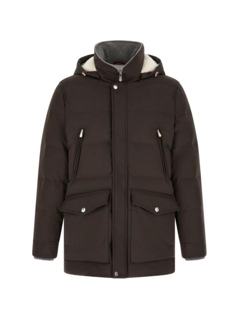 Brunello Cucinelli quilted hooded parka