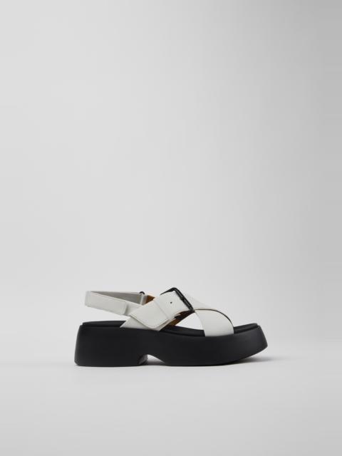 CAMPERLAB White Leather Sandals for Women.