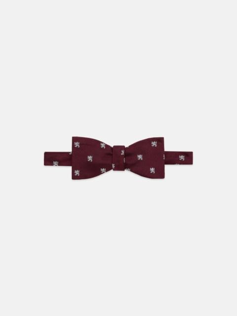 J. PRESS MADE-IN-ENGLAND BURGUNDY GRIFFIN CLUB BOW TIE