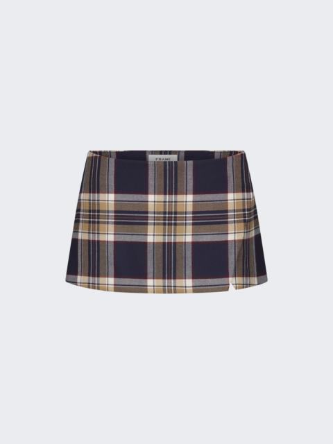 FRAME X Amelia Gray The Checkmate Skirt Navy