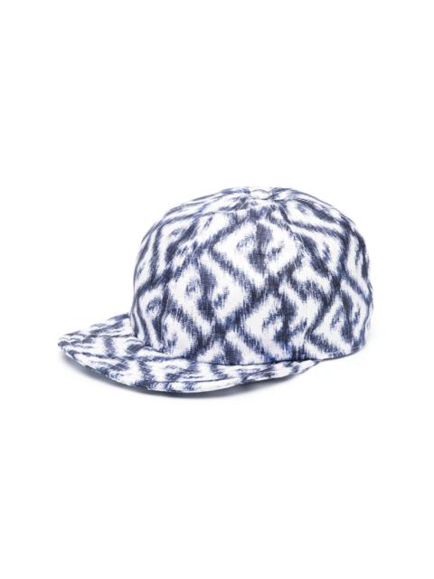 FENDI FF logo-print silk baseball cap