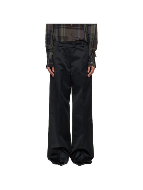 The Frankie Shop Black Brickell Satin Trousers