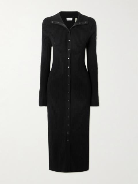 Moncler + Edward Enninful Ribbed Wool Midi Dress