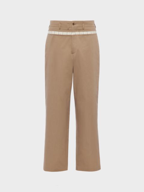 Maison Margiela Waxed cotton wide-leg trousers