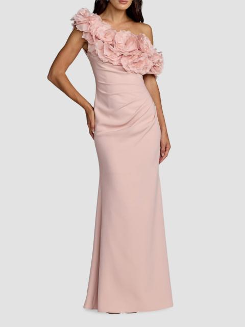 MAC DUGGAL Women's 3D Floral Crepe One-Shoulder Gown - Blush