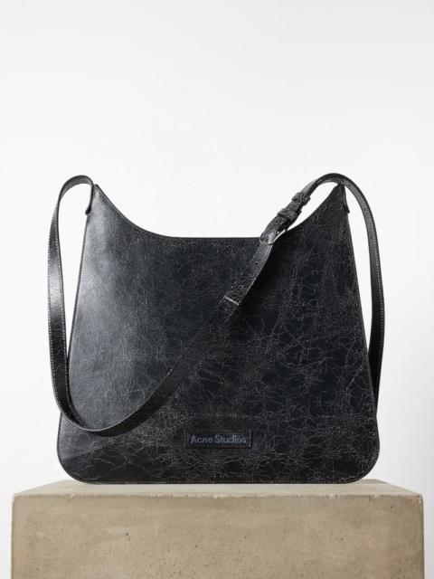 Platt cracked-leather shoulder bag