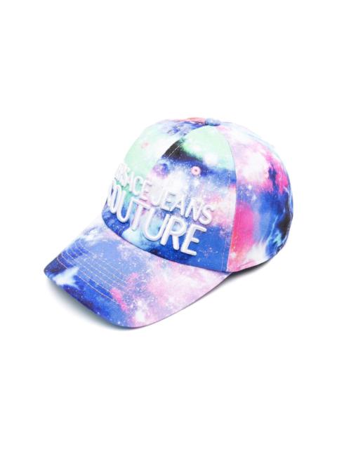 VERSACE JEANS COUTURE logo-embroidered galaxy-print cap