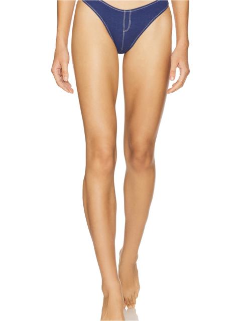 Frankies Bikinis x Bella Hadid Blue Bikini Bottom