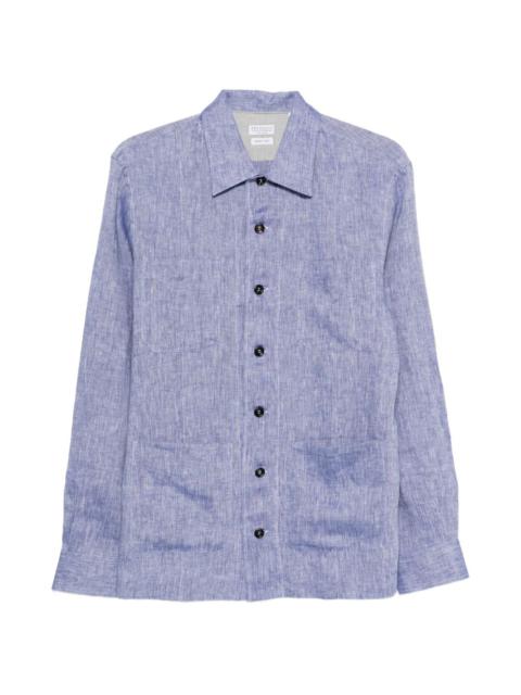 Brunello Cucinelli buttoned linen shirt
