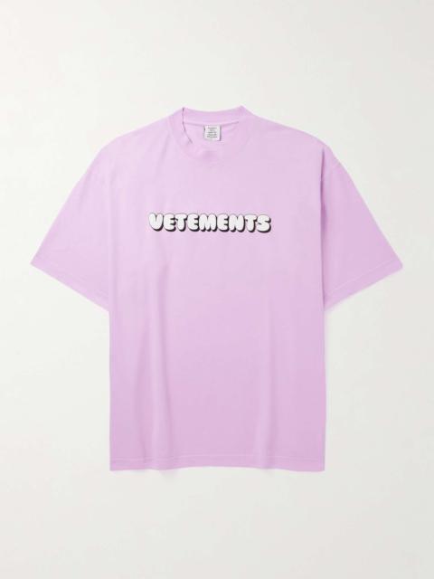 VETEMENTS Logo-Print Cotton-Jersey T-Shirt