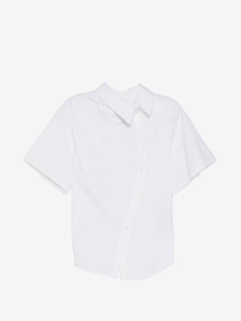 SYSTEM asymmetric button-up shirt