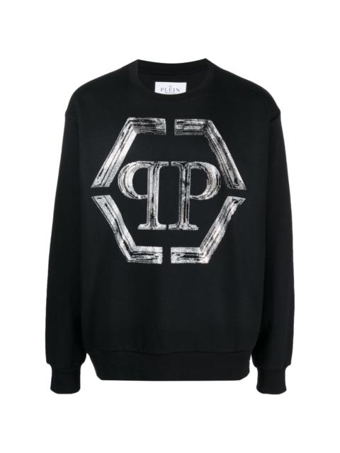 logo-print cotton-blend sweatshirt