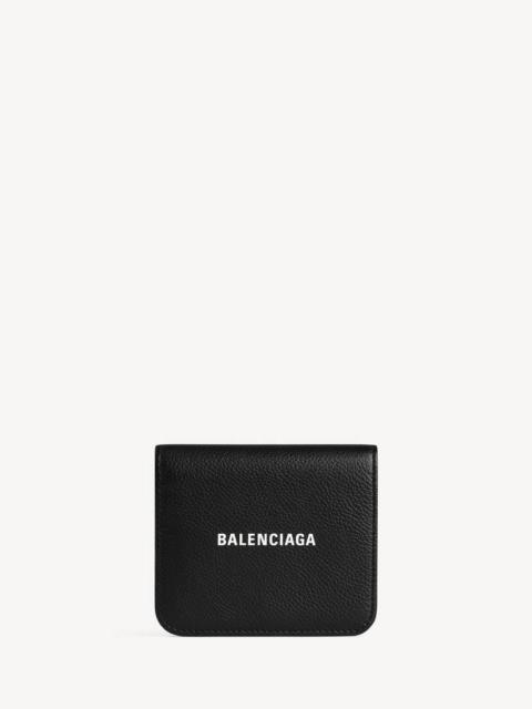 BALENCIAGA Cash Flap Coin And Card Holder in Black