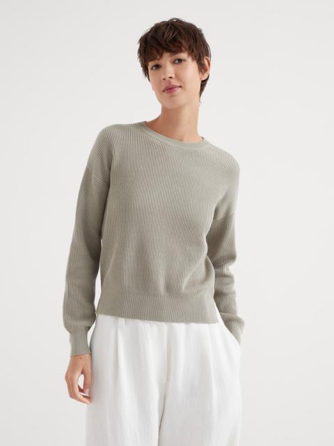 English rib cotton sweater