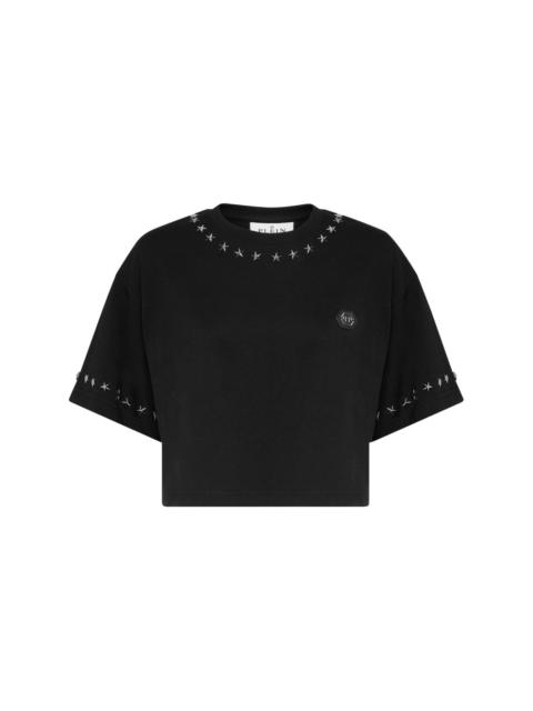 star-stud cropped T-shirt