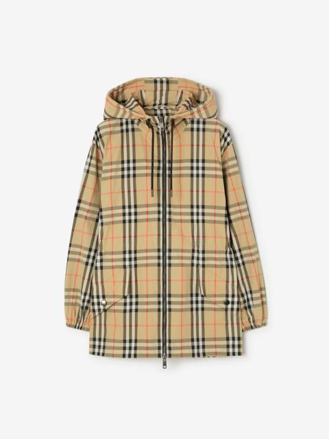 Burberry Check Nylon Hooded Jacket