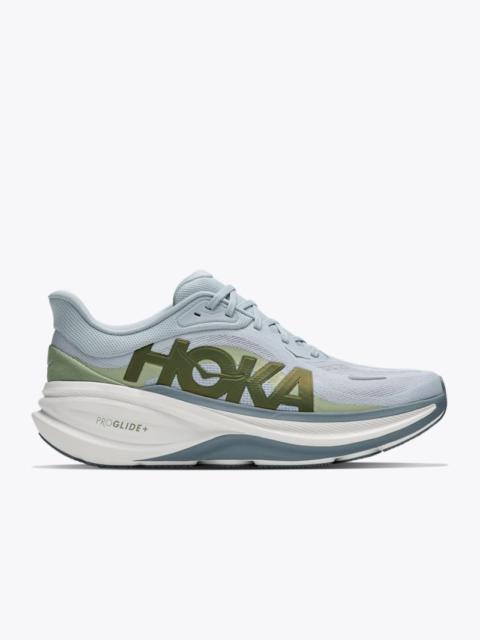 HOKA Men's Clifton PRO Road Running Shoes in Mineral Blue/Sprouted Green