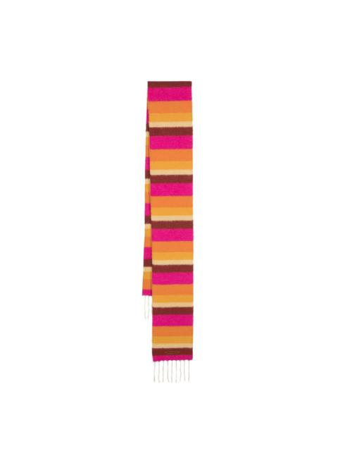 logo-patch stripe-pattern scarf