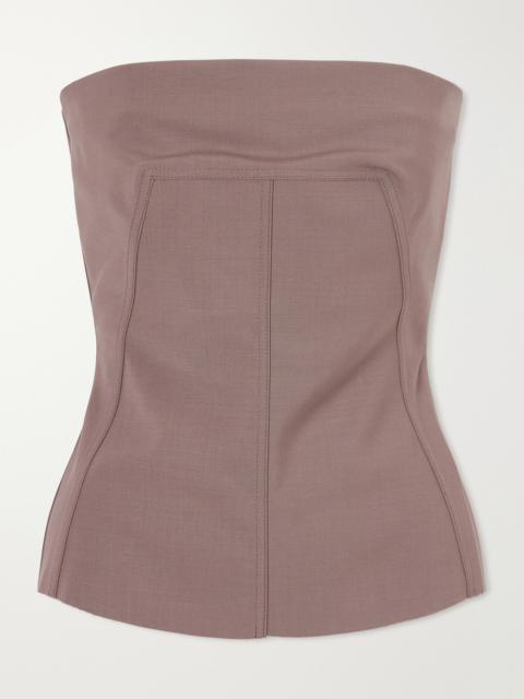 Rick Owens Strapless Wool-blend Bustier Top