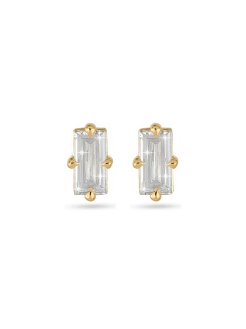 STONE AND STRAND LAB-Created Diamond Essential Baguette Stud Earrings