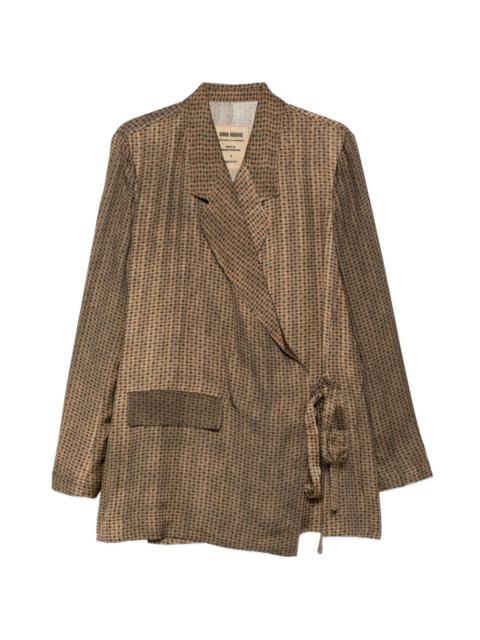 UMA WANG Khloe geometric-pattern belted jacket