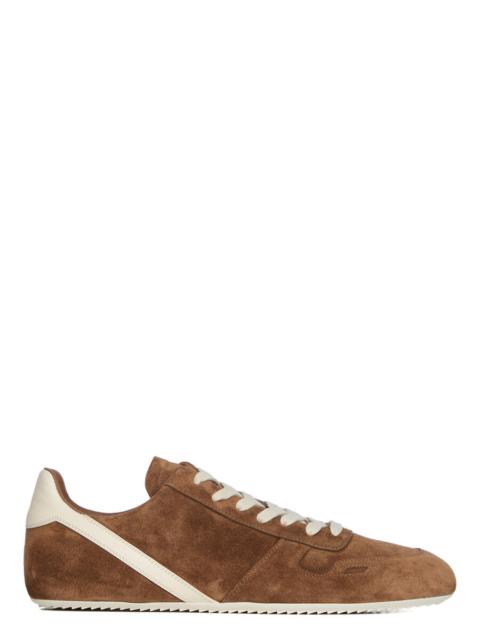 Rick Owens Leather-Trimmed Suede Sneakers Light brown