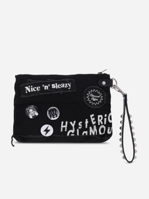 Hysteric Glamour Studs Belt Clutch Bag Black