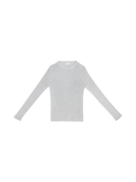 BALENCIAGA Women's Lurex Sweater in Silver