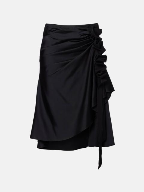 Alexander McQueen Gathered asymmetric midi skirt