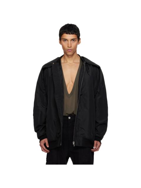 Rick Owens DRKSHDW Black Concordians Convertible Jumbo Peter Flight Bomber Jacket