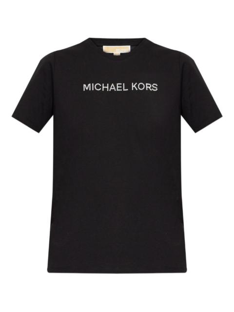 MICHAEL KORS beaded-logo T-shirt