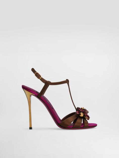 Dolce & Gabbana Keira 2.0 satin sandals with embellishments