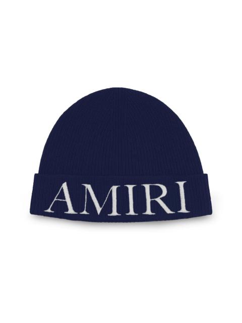 AMIRI Men's Logo Wool Beanie - Mid Blue