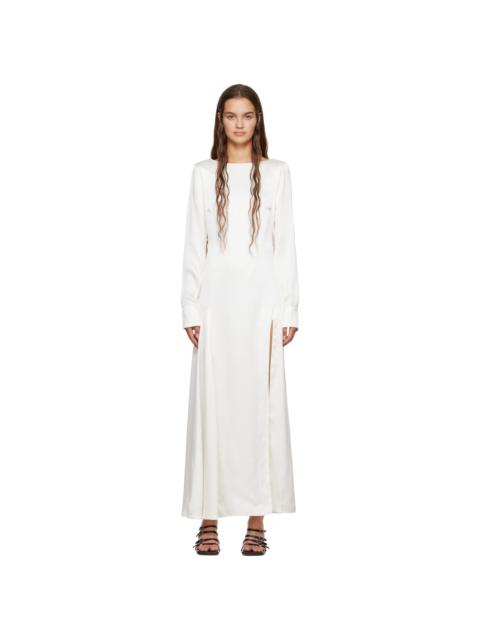 Off-White Low Back Midi Dress