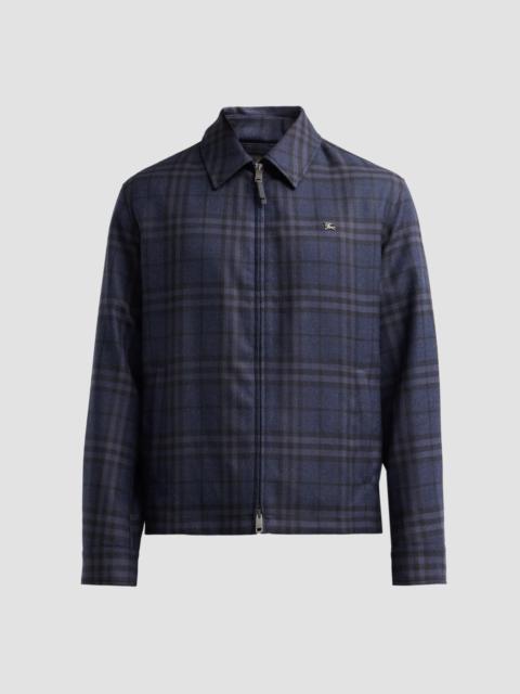 Burberry Men's Bloomsbury Check Nylon Jacket - Ink Blue Ip Check