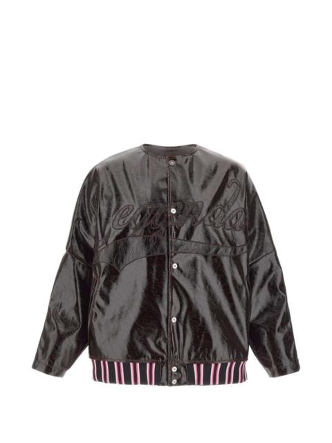 PDF Leggenda Due embroidered logo striped jacket