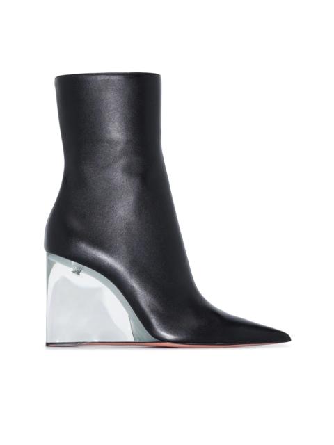 Amina Muaddi Pernille 95mm wedge boots